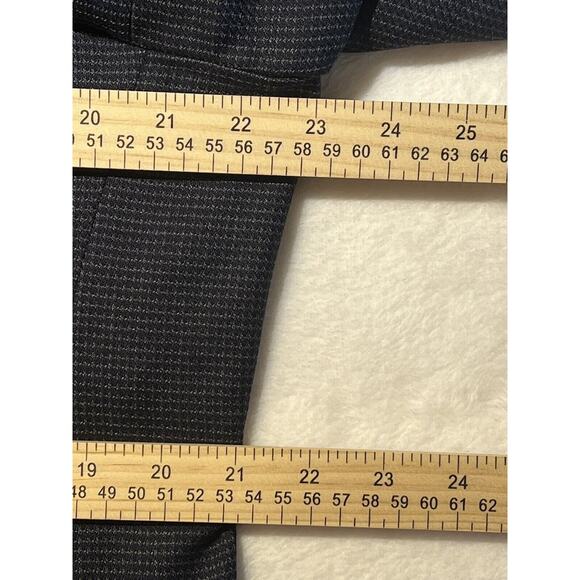 Vintage Hart Schaffner Marx 42L Blue Black Textured Blazer Sport Coat Jacket - Picture 11 of 14